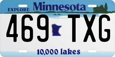 MN license plate 469TXG