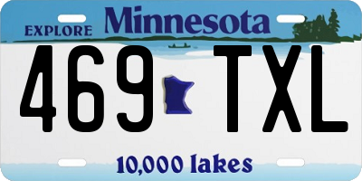 MN license plate 469TXL