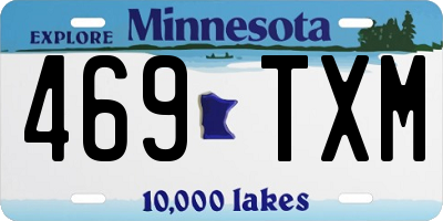 MN license plate 469TXM
