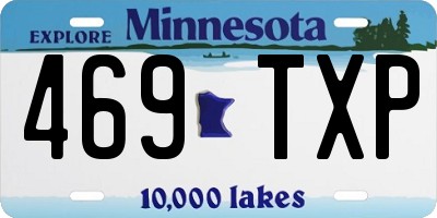 MN license plate 469TXP