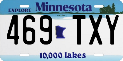 MN license plate 469TXY