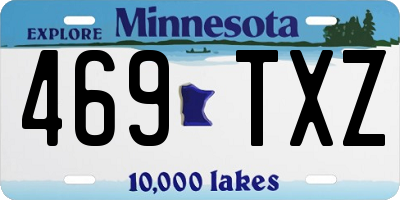 MN license plate 469TXZ