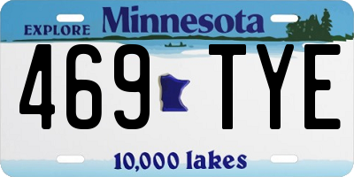 MN license plate 469TYE