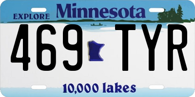 MN license plate 469TYR