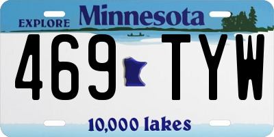 MN license plate 469TYW