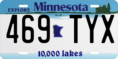 MN license plate 469TYX