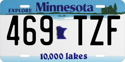 MN license plate 469TZF