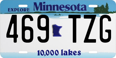 MN license plate 469TZG