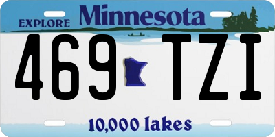 MN license plate 469TZI