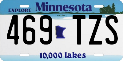 MN license plate 469TZS