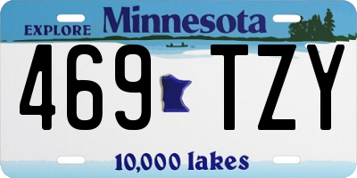 MN license plate 469TZY
