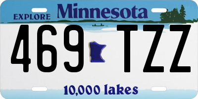 MN license plate 469TZZ