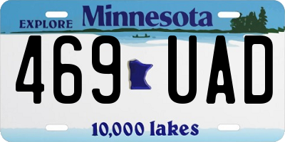 MN license plate 469UAD