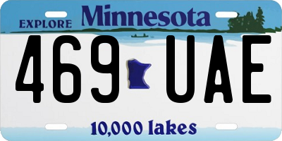 MN license plate 469UAE