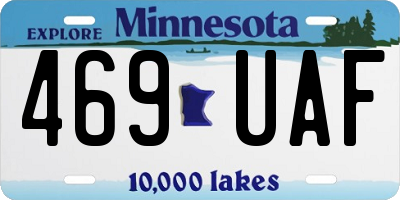 MN license plate 469UAF