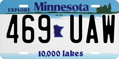 MN license plate 469UAW