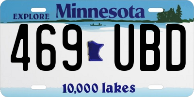 MN license plate 469UBD