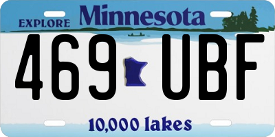 MN license plate 469UBF