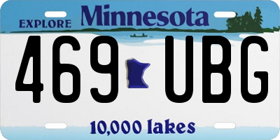 MN license plate 469UBG