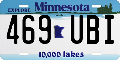 MN license plate 469UBI