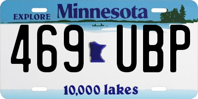 MN license plate 469UBP
