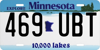 MN license plate 469UBT