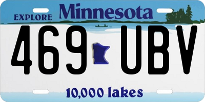 MN license plate 469UBV
