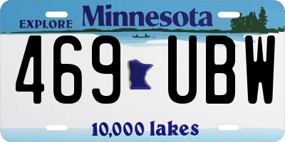 MN license plate 469UBW