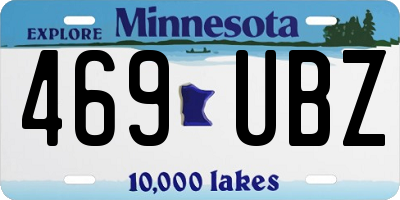 MN license plate 469UBZ