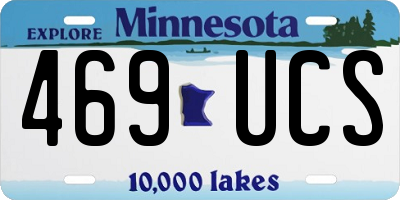 MN license plate 469UCS