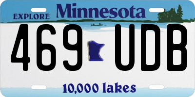MN license plate 469UDB