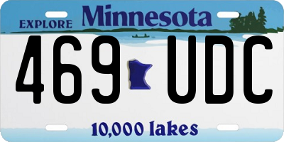 MN license plate 469UDC