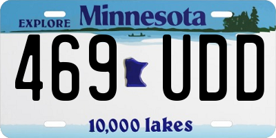 MN license plate 469UDD