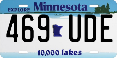 MN license plate 469UDE