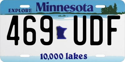 MN license plate 469UDF