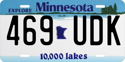 MN license plate 469UDK