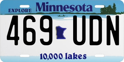 MN license plate 469UDN