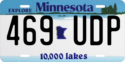 MN license plate 469UDP