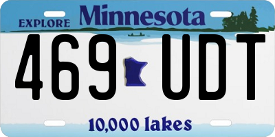 MN license plate 469UDT