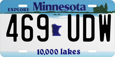 MN license plate 469UDW