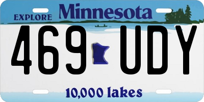 MN license plate 469UDY