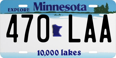 MN license plate 470LAA