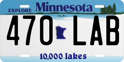 MN license plate 470LAB