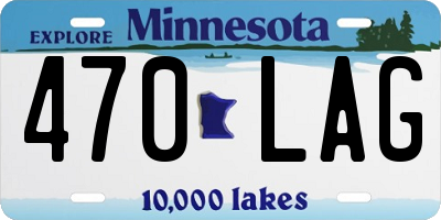 MN license plate 470LAG