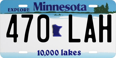 MN license plate 470LAH