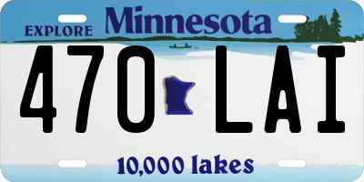MN license plate 470LAI