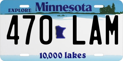 MN license plate 470LAM