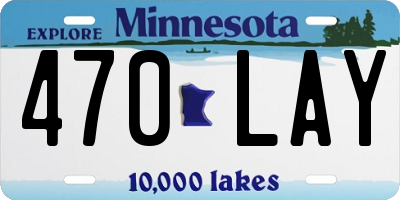 MN license plate 470LAY