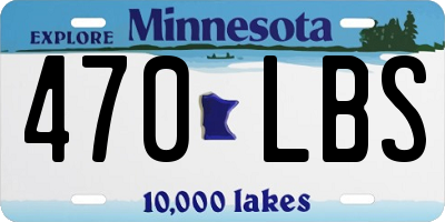 MN license plate 470LBS