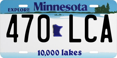 MN license plate 470LCA
